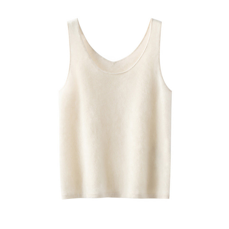 山羊绒前圆后V无袖背心女圆领修身内搭针织衫极简风,女装/女士精品,羊绒衫,淘宝优惠券,粉丝福利购,淘宝优惠卷