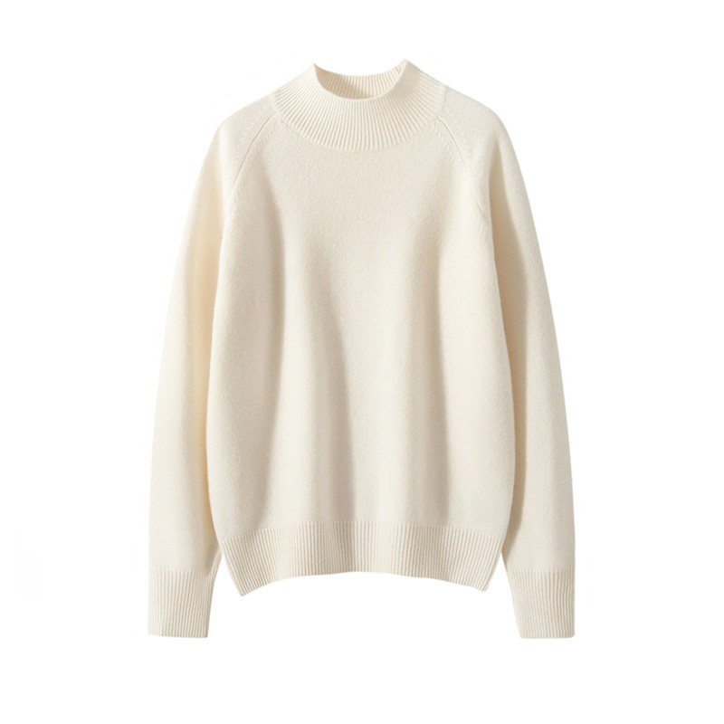 极简风七针双股插肩半高领山羊绒衫女套头毛衣宽松软糯保暖针织衫,女装/女士精品,羊绒衫,淘宝优惠券,粉丝福利购,淘宝优惠卷