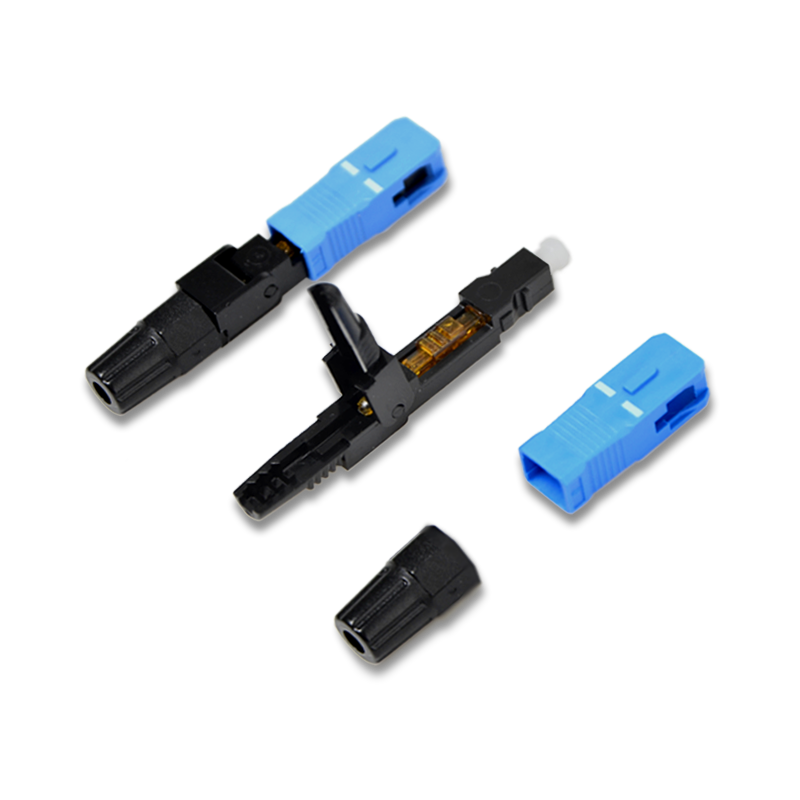 HHX翻蓋式SC光纖冷接子冷接頭皮線光纖快速連接器50/100支裝