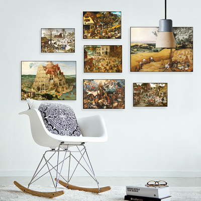 勃鲁盖尔欧式复古油画办公室挂画