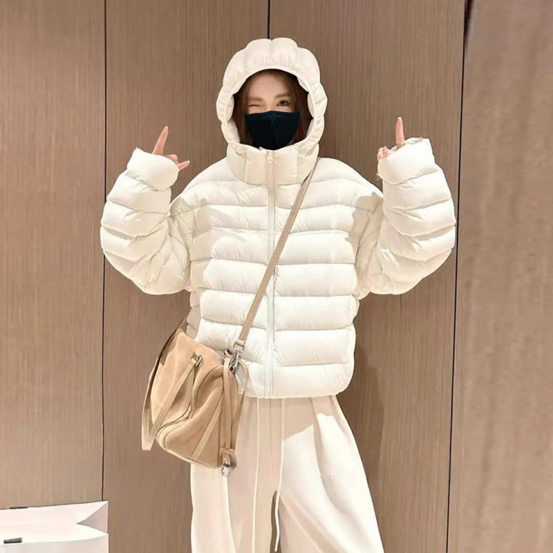 排骨棉服女2026年连帽短款小个子加厚保暖棉衣龟背冬季棉袄女外套