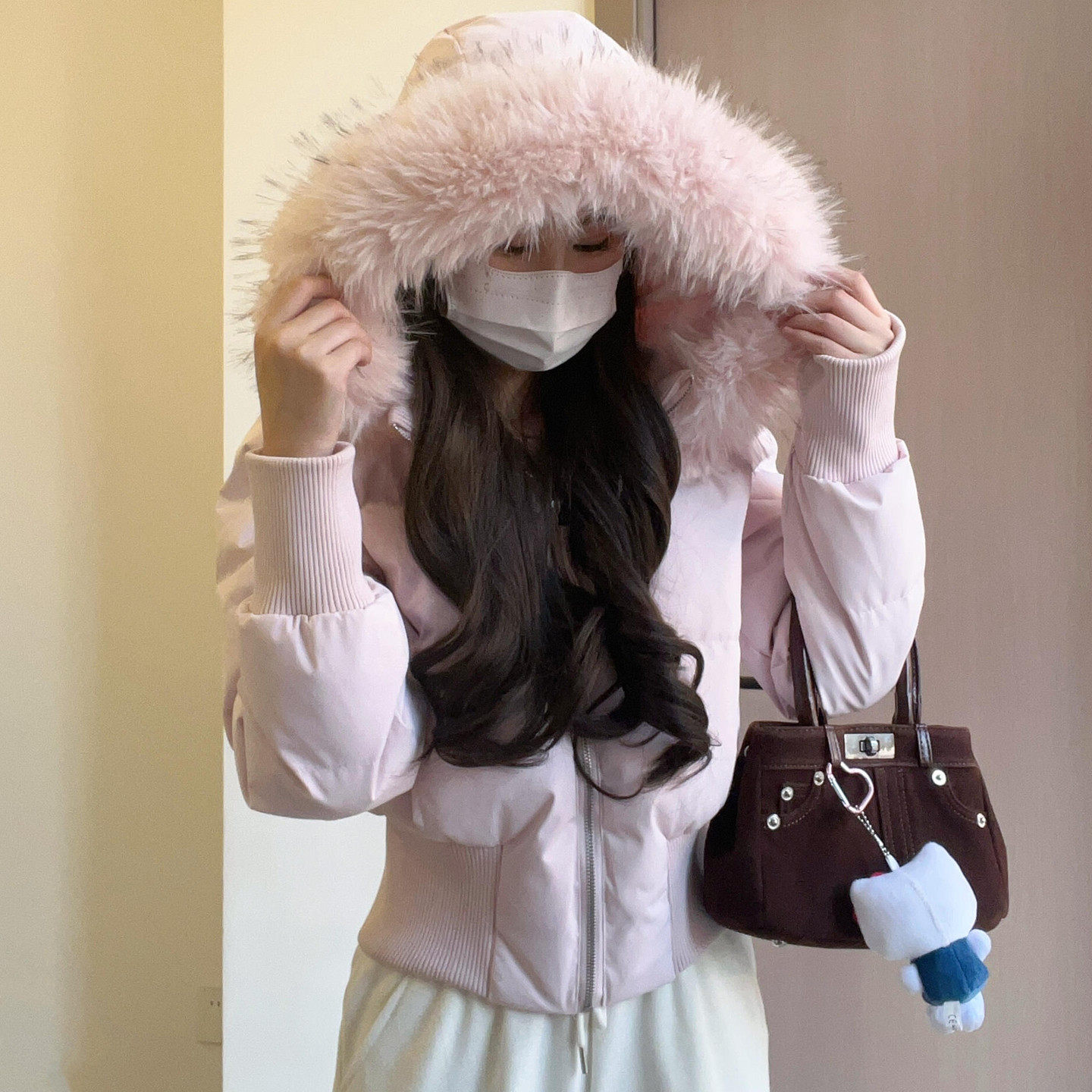 小海鸥收腰显瘦羽绒棉服女短款2025冬季韩系加厚百搭小个子棉袄潮