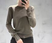 断码 上衣382 长袖 福利微默契正品 K牌KIYUGINA后线条圆领羊毛衫