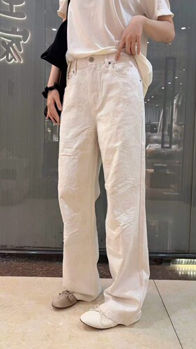 微默契正品K牌KIYUGINA后松紧腰立体花鼓包裤牛仔裤30310