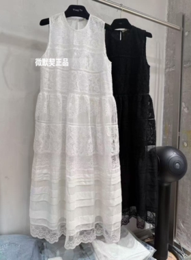 微默契正品K牌KIYUGINA蕾丝无袖宽松连衣裙