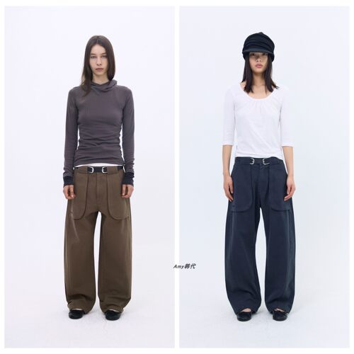 韩国设计师品牌cerric 26新款Noice Washed Pants纯棉水洗休闲裤
