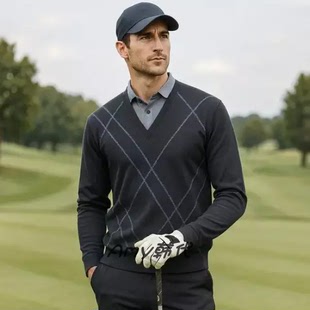 限时折!韩国直邮DENNIS高尔夫25秋冬男士加绒针织衫FAQFMSP614