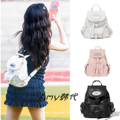 JENNIE虞书欣同款 Amy韩国代购Lotsyou 休闲口袋双肩包女 多色