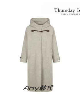 Amy韩国代购[Thursday Island] 毛呢大衣外套 黄色T228MCT536W