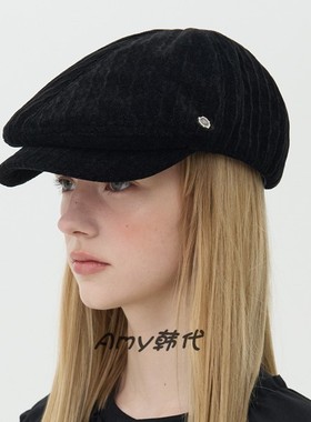 Amy韩国官网代购 25秋冬Brown hat Donald 潮品经典百搭贝雷帽2色