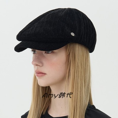 Amy韩国官网代购 25秋冬Brown hat Donald 潮品经典百搭贝雷帽2色