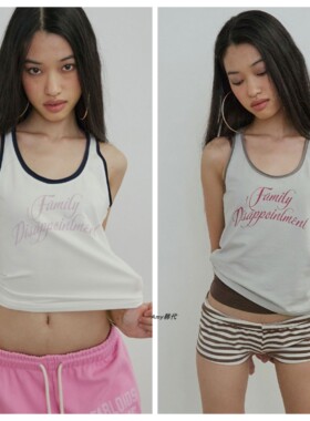 韩国代购SCULPTOR 26夏Family Disappointment Tank Top工字背心