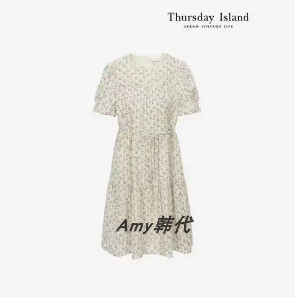 特价韩国代购[Thursday Island]花卉图案迷你连衣裙(T244MOP261W)