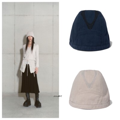 25秋冬Amy韩国代购 mschf 时尚百搭菱形系带渔夫帽2色