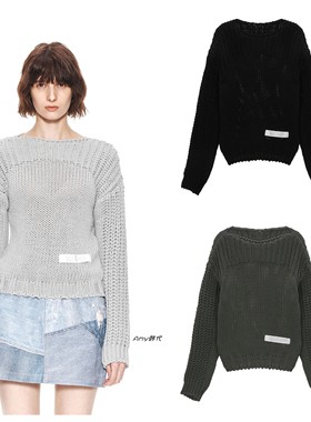 35折 Amy韩国直邮Matin Kim 一字领针织衫 4色BRAID TEXTURE