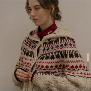 KNFW05CD02 电缆提花连帽纽扣针织开衫 KNOWN BETTER韩国直邮25冬