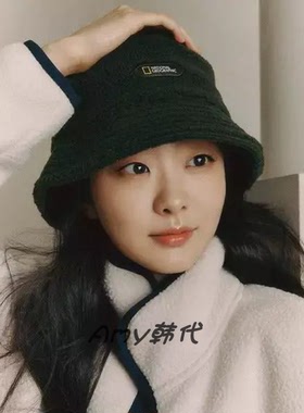 NG国家地理 韩国直邮 女士秋冬摇粒绒渔夫帽遮阳帽2色N224AHA650