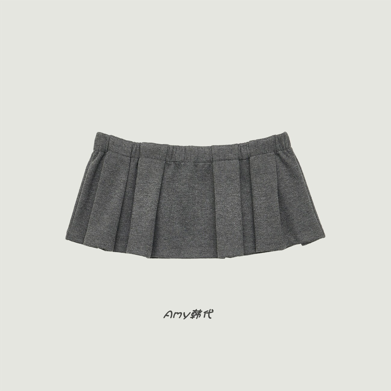 Amy韩国官网代购 GROVE KATE SKIRT皱褶半身裙屁帘2色