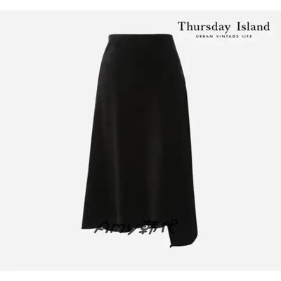 Amy韩国代购[Thursday Island] 灯芯绒不规则半身裙T228MSK235W