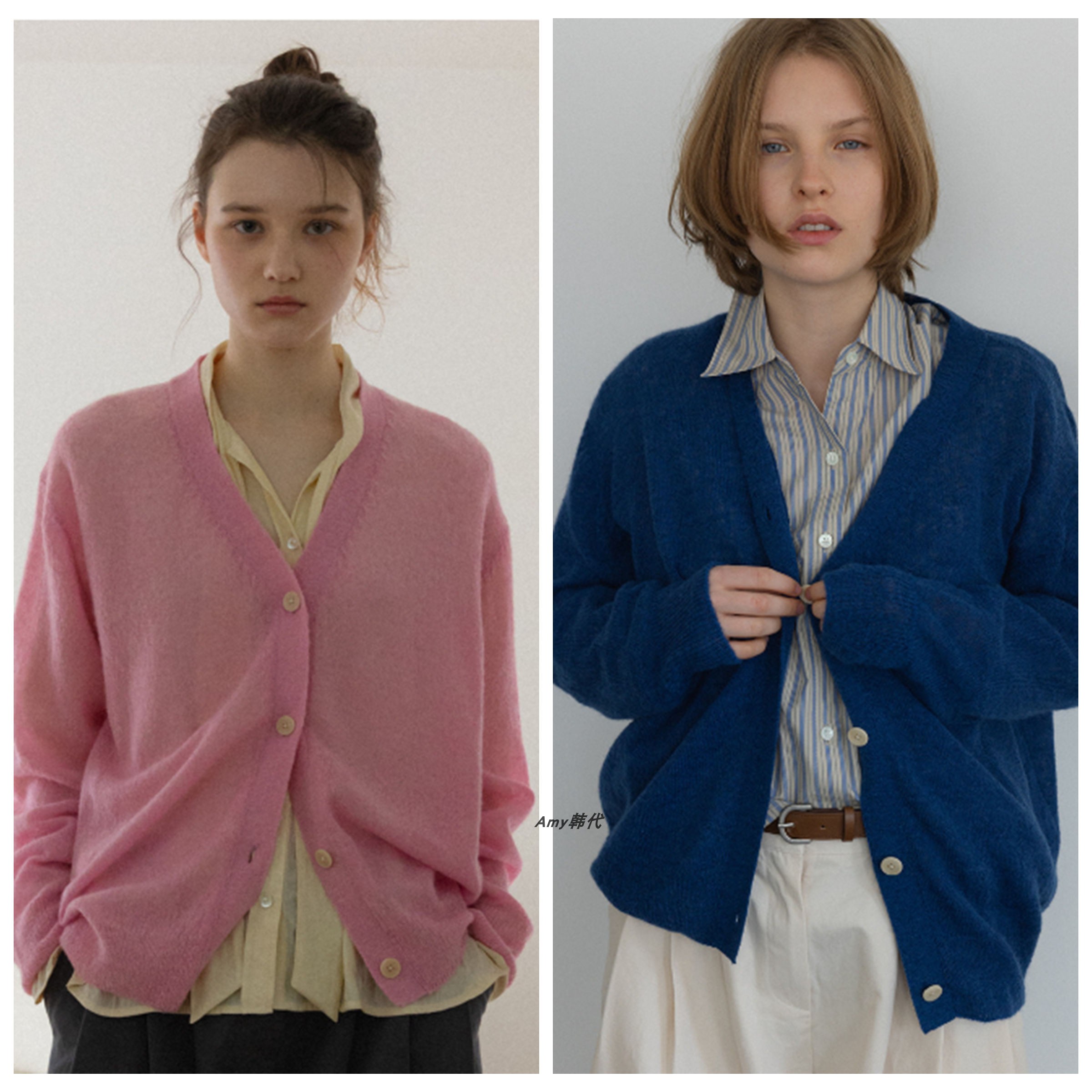 折扣 SIENNE韩国代购26春款 Cezanne Cardigan 纽扣V领针织开衫