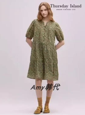 Amy韩国代购[Thursday Island]花纹连衣裙(T244MOP245W)