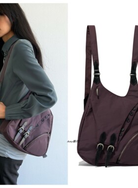 韩国代购mschf 搭扣带尼龙双肩包BUCKLE STRAP NYLON RUCKSACK