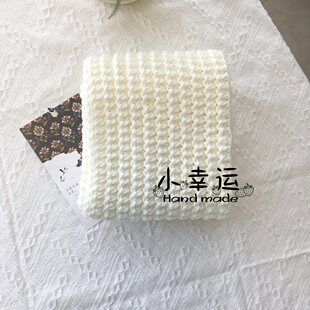 纯手工编织长相守幸运扣围巾成品送男女友新年圣诞节礼物情侣围巾