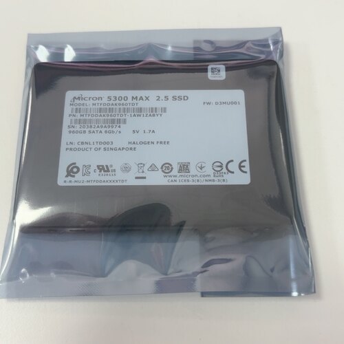 MTFDDAK960TDT 960G 5300 MAX 2.5 SSD SATA MU服务器固态硬盘