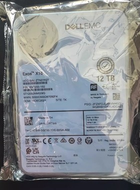 DELL 3.5寸 12T ST12000NM009G SAS 12Gb服务器硬盘 07KT9W 7KT9W