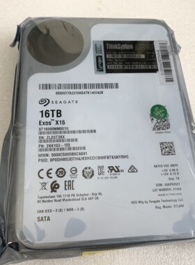 联想 4XB7A13914 02JG375 16T 7.2K SATA ST16000NM001G 16TB硬盘