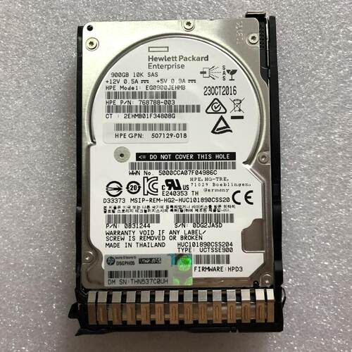 HP/惠普 768788-003 785411-001 G9 900G SAS 2.5 10K 12G G10盘