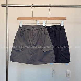 半身裙女高腰显瘦包臀A字短裙夏季 防走光莱赛尔工装 会buy实拍