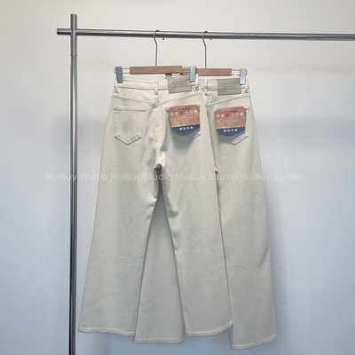 25春 殿堂笈牛仔【奢*牌同料/莱赛尔/四面弹白色牛仔】显瘦直筒裤