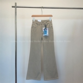 会buy实拍 逆天好比例 四面弹微喇牛仔裤 女修身 显瘦高腰喇叭裤