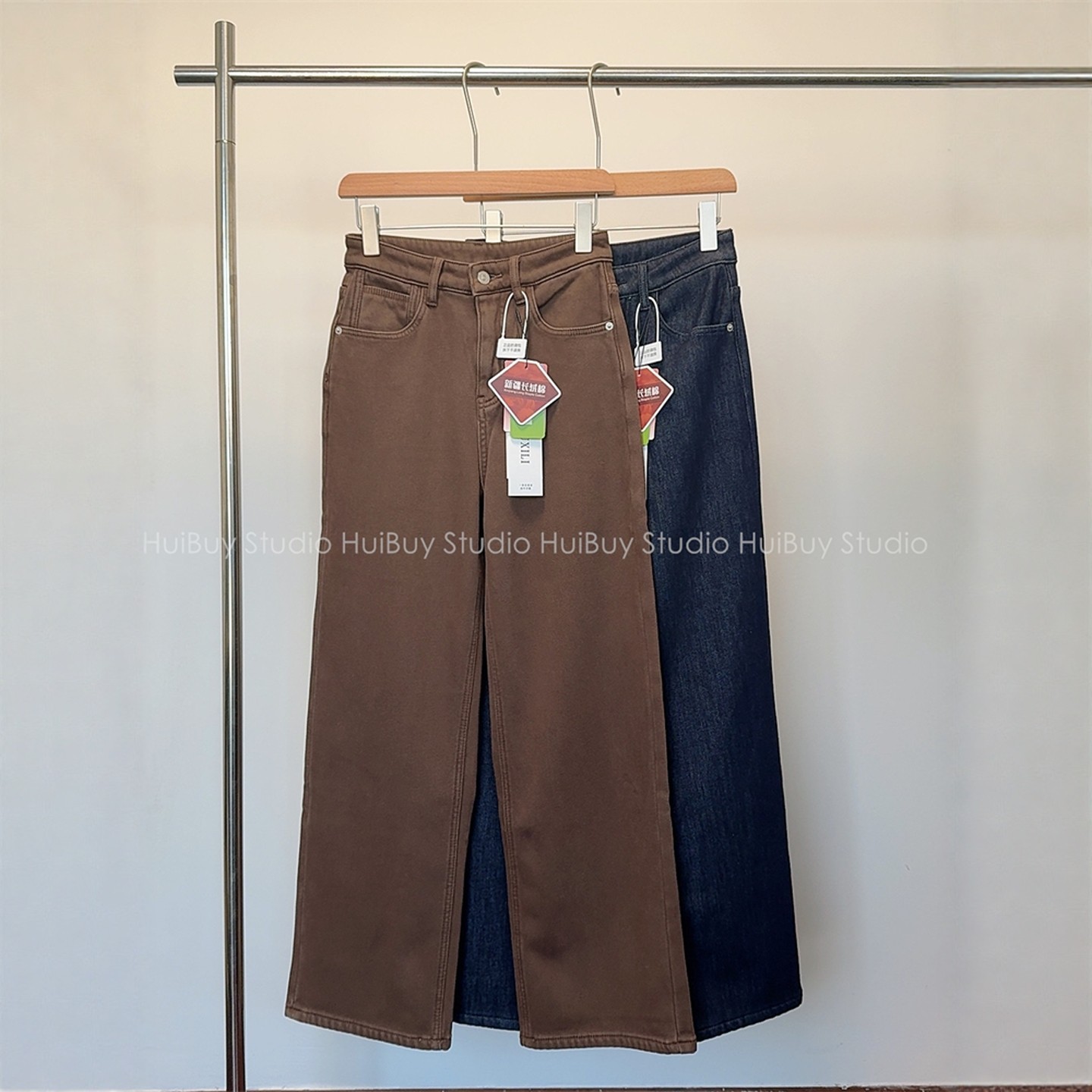 【会buy实拍】加绒板栗裤！定染石磨酵素洗牛仔裤宽显瘦复古长裤,女装/女士精品,牛仔裤,淘宝优惠券,粉丝福利购,淘宝优惠卷