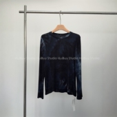 宽松内搭上衣女秋新 T恤打底衫 会buy实拍 DU特洋气水墨扎染长袖