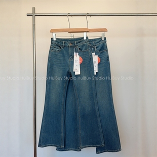 【会buy实拍】超模微喇裤！植绒高腰弹力喇叭牛仔裤加绒显瘦秋冬