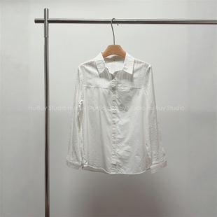 清爽又洋气提花宽松荃棉白衬衫 早秋不可缺 女新款 会buy实拍