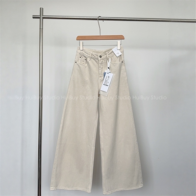 【会buy实拍】博主腔调~老钱松弛宽松阔腿微喇牛仔裤高腰拖地裤秋