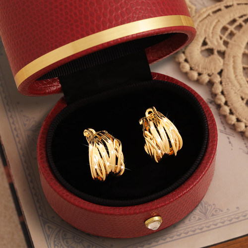 丹麦【设计师】Tatirocks缠绕C型个性耳钉高级感轻奢女爆款耳环