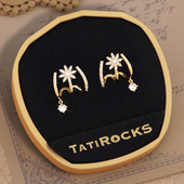 耳环 Tatirocks满钻幸运八芒星耳钉高级感轻奢女款 丹麦 设计师