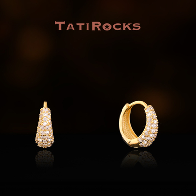 丹麦【设计师】Tatirocks满钻圆圈星耀耳钉高级感轻奢女摆件耳环