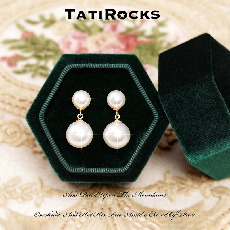 丹麦【设计师】Tatirocks双珍珠耳环女新款气质纯银轻奢耳钉现货