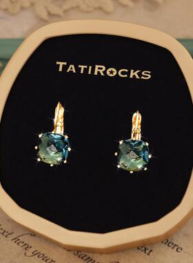 丹麦【设计师】Tatirocks蓝色宝石单钻耳钉高级感轻奢爆款耳环女