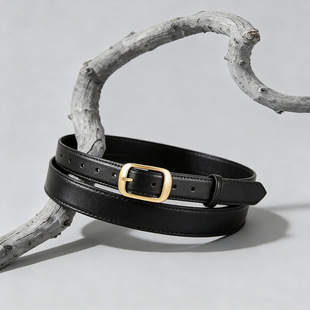 头层牛皮皮带女简约百搭韩版2026新款针扣女款配牛仔裤腰带女ins