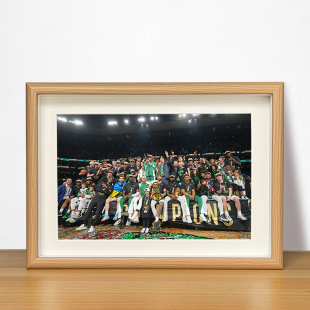 绿军凯尔特人夺冠相框挂画摆台NBA球星海报照片墙摆件装饰画礼物