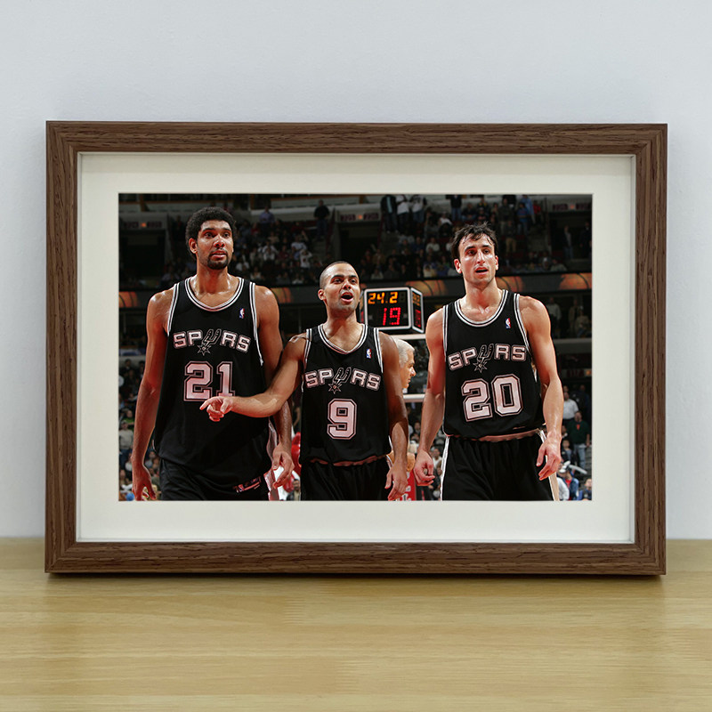 NBA篮球马刺GDP邓肯吉诺比利帕克相框摆台装饰画纪念生日礼物