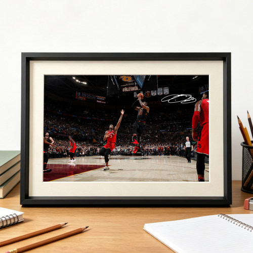 詹姆斯绝杀纪念相框挂画摆台NBA球星海报照片墙装饰画篮球迷周边
