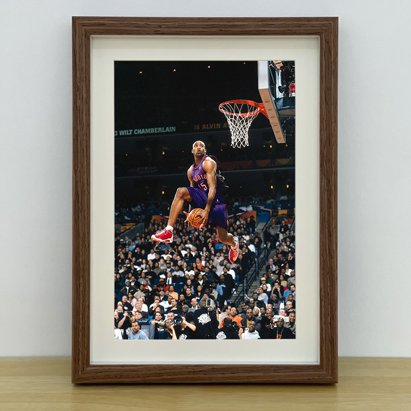 经典NBA扣篮王文斯卡特相框摆台装饰画球星照片海报挂画生日礼物