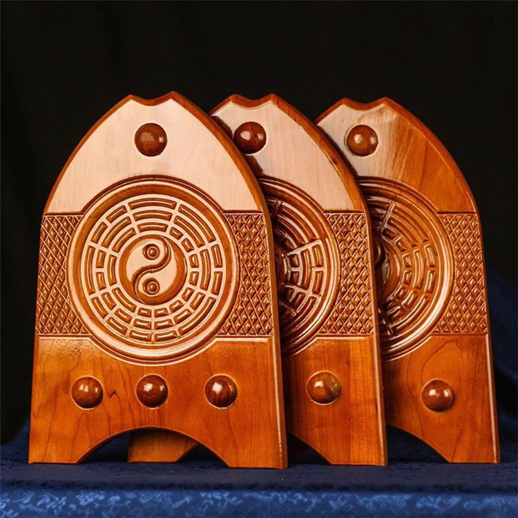 东南枝桃木富贵鱼八卦镜穿堂风双鱼挂件解决大门对邻居门阳台窗户